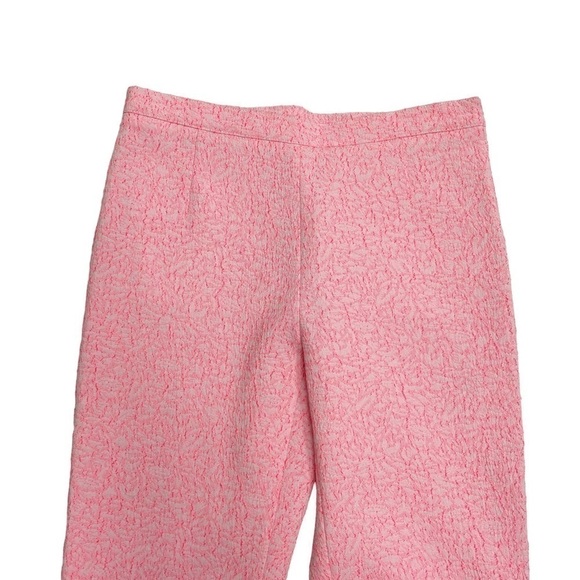 MAISON Kitsune high waisted pants pink textured trousers W28 L30 - Picture 4 of 13
